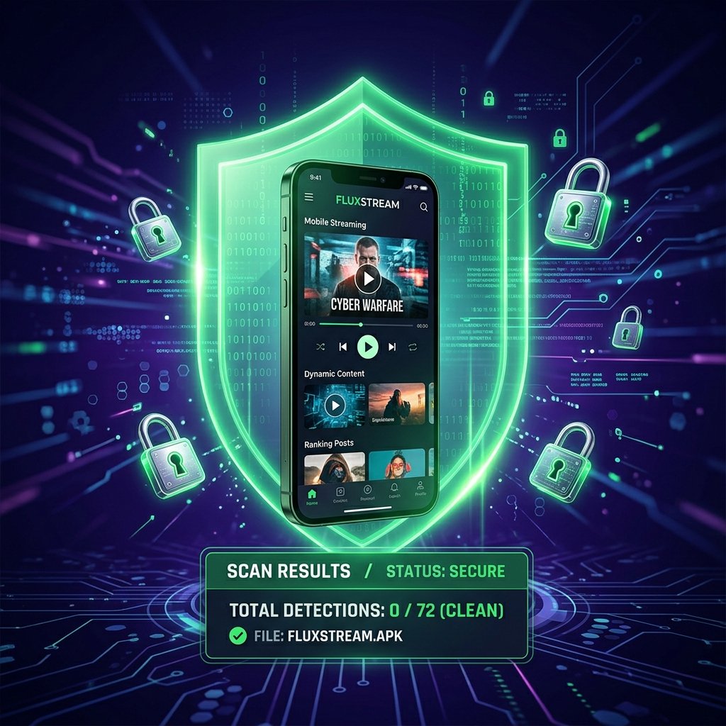 NetMirror APK safety verification — VirusTotal scan showing 0 out of 68 detections with security shield