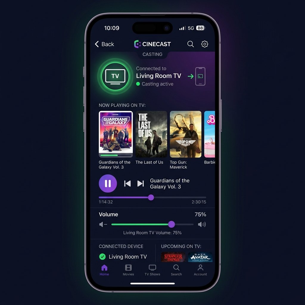 NetMirror Chromecast and screen casting interface