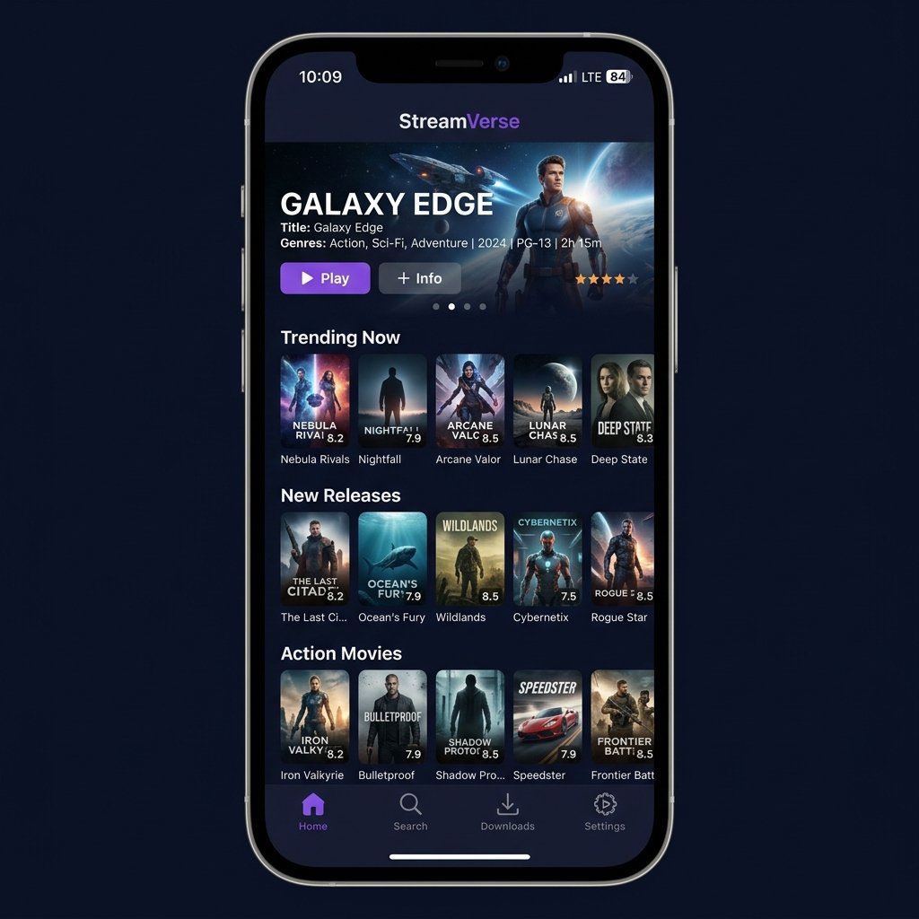NetMirror home screen with trending movies and TV shows